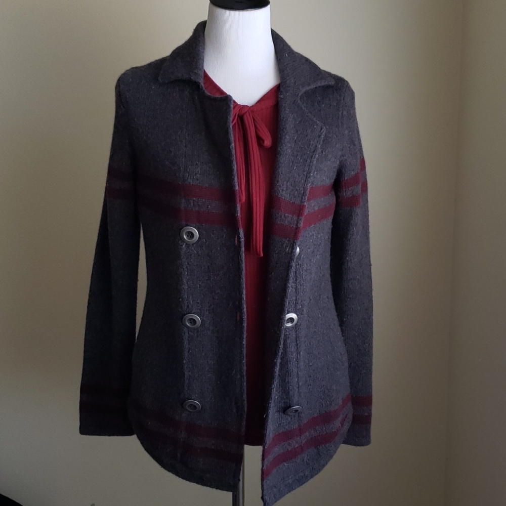 Ruff hewn wool sweater jacket cardi